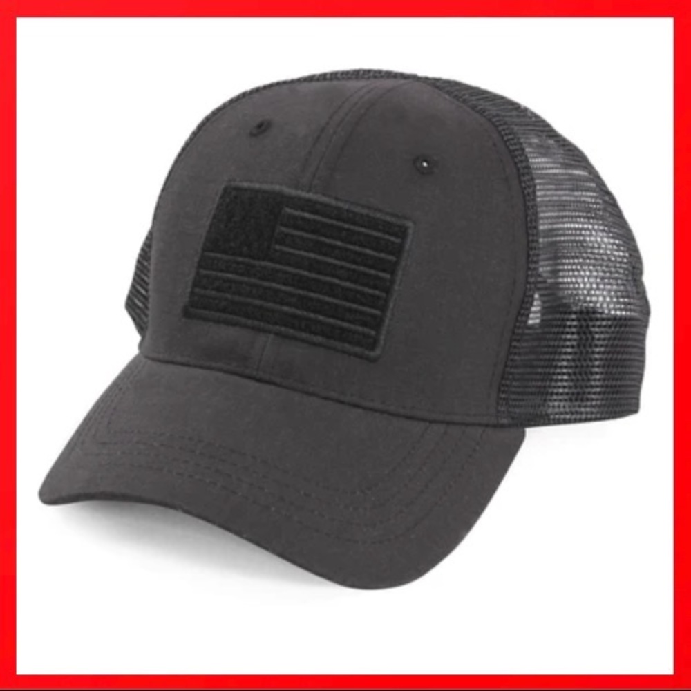 Tactical military style mesh snapback trucker hat